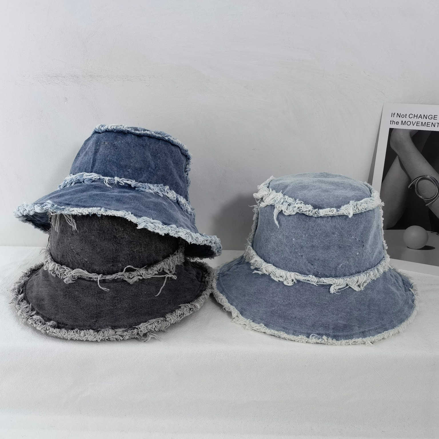 Women's Summer Holiday Designer bucket hat Denim Material Washable Old Style Letter Print Wide Brim Hats, Blue
Women's Summer Holiday Designer bucket hat Denim Material Washable Old Style Letter Print Wide Brim Hats, Blue