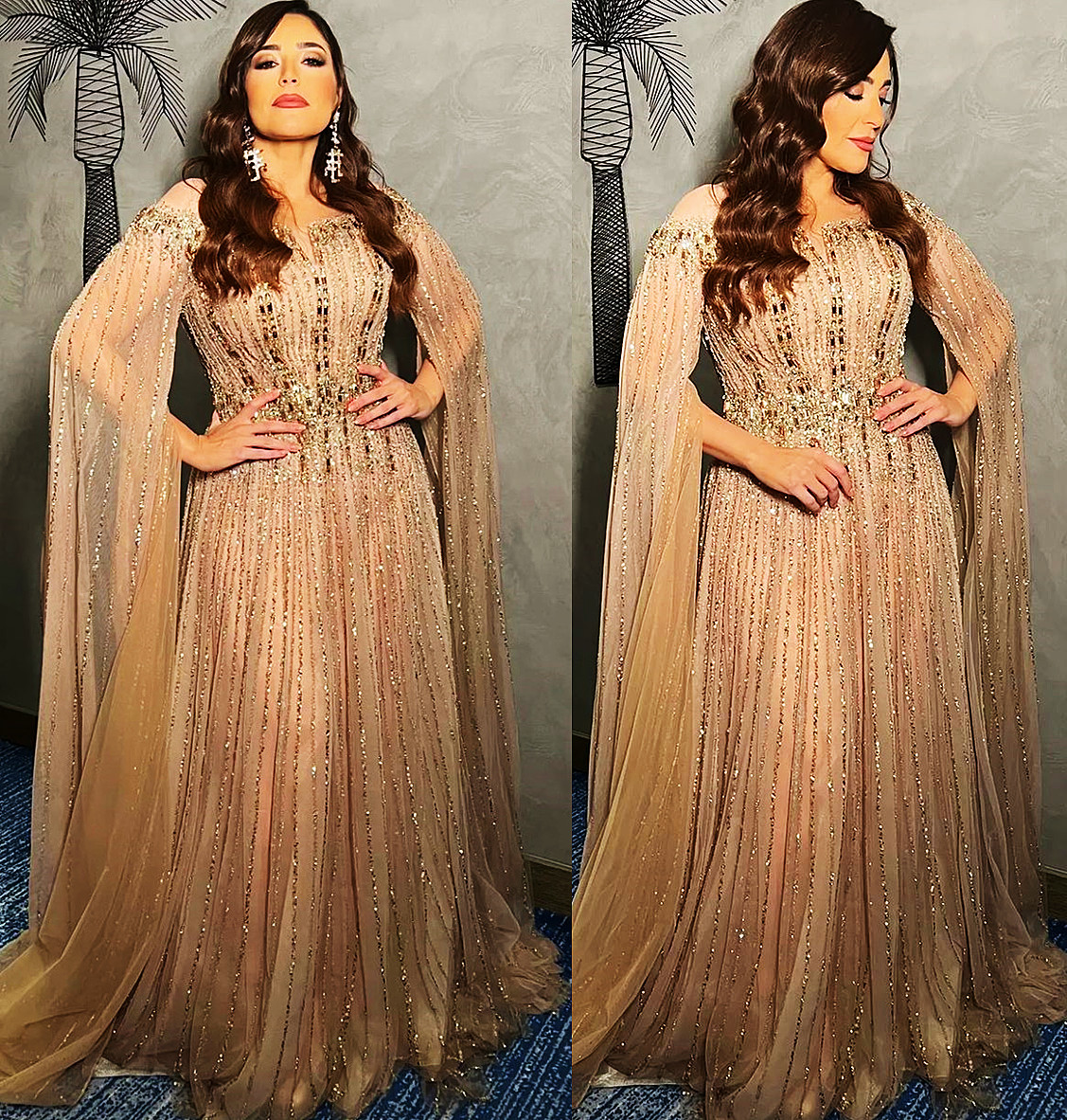 Arabic Aso Ebi Gold A Line Prom Dresses Beaded Crystals Luxurious Evening Formal Party Second Reception Birthday Engagement Gowns Dress ZJ