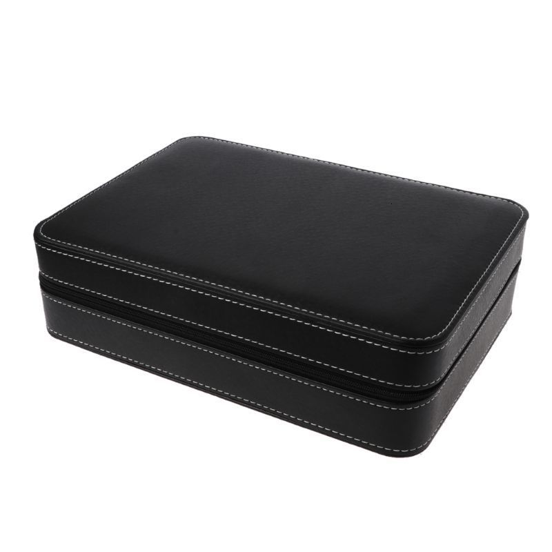 Jewelry Stand Travel Watch Case Organizer Bag Portable for Women Men Storage Box Holder Pillow 10Slot 230228