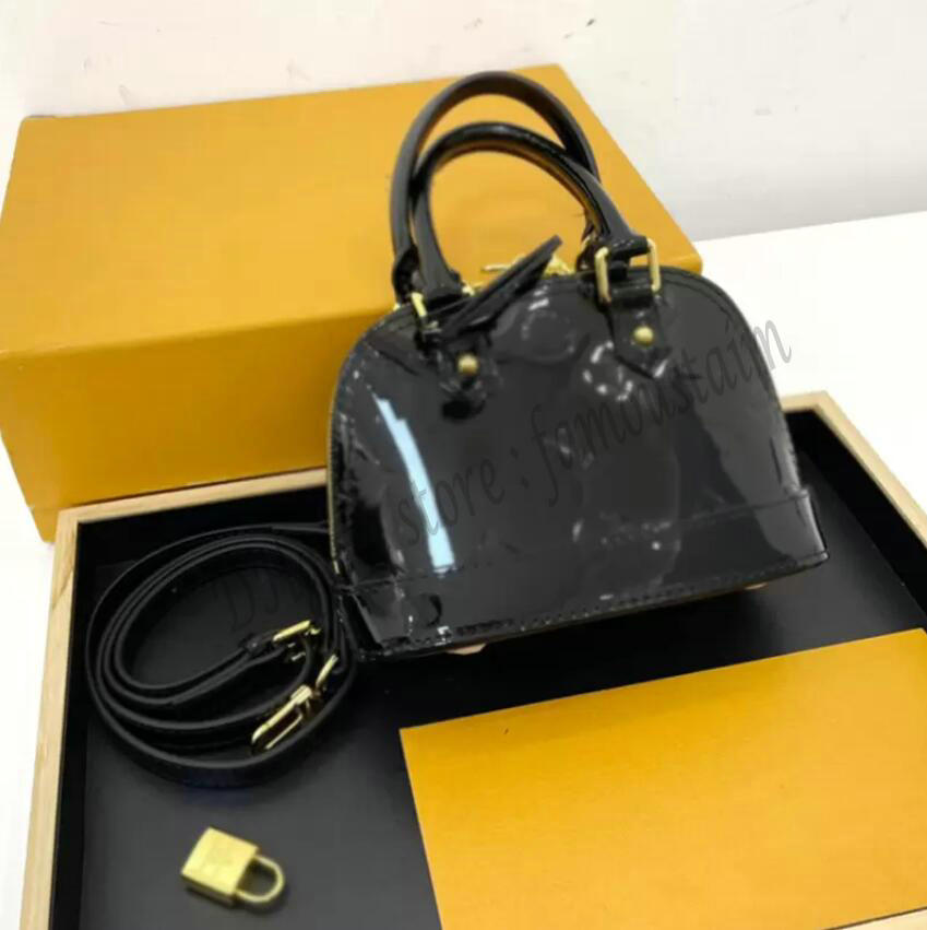 Designer Women Alma BB Shell Crossbody Bag Paris Brand Iv Patent Leather Leather Tote Shoulder Handbags Embossed Shopping Totes Handbag Luxurys Designers Bags, 01
Designer Women Alma BB Shell Crossbody Bag Paris Brand Iv Patent Leather Leather Tote Shoulder Handbags Embossed Shopping Totes Handbag Luxurys Designers Bags, 01
