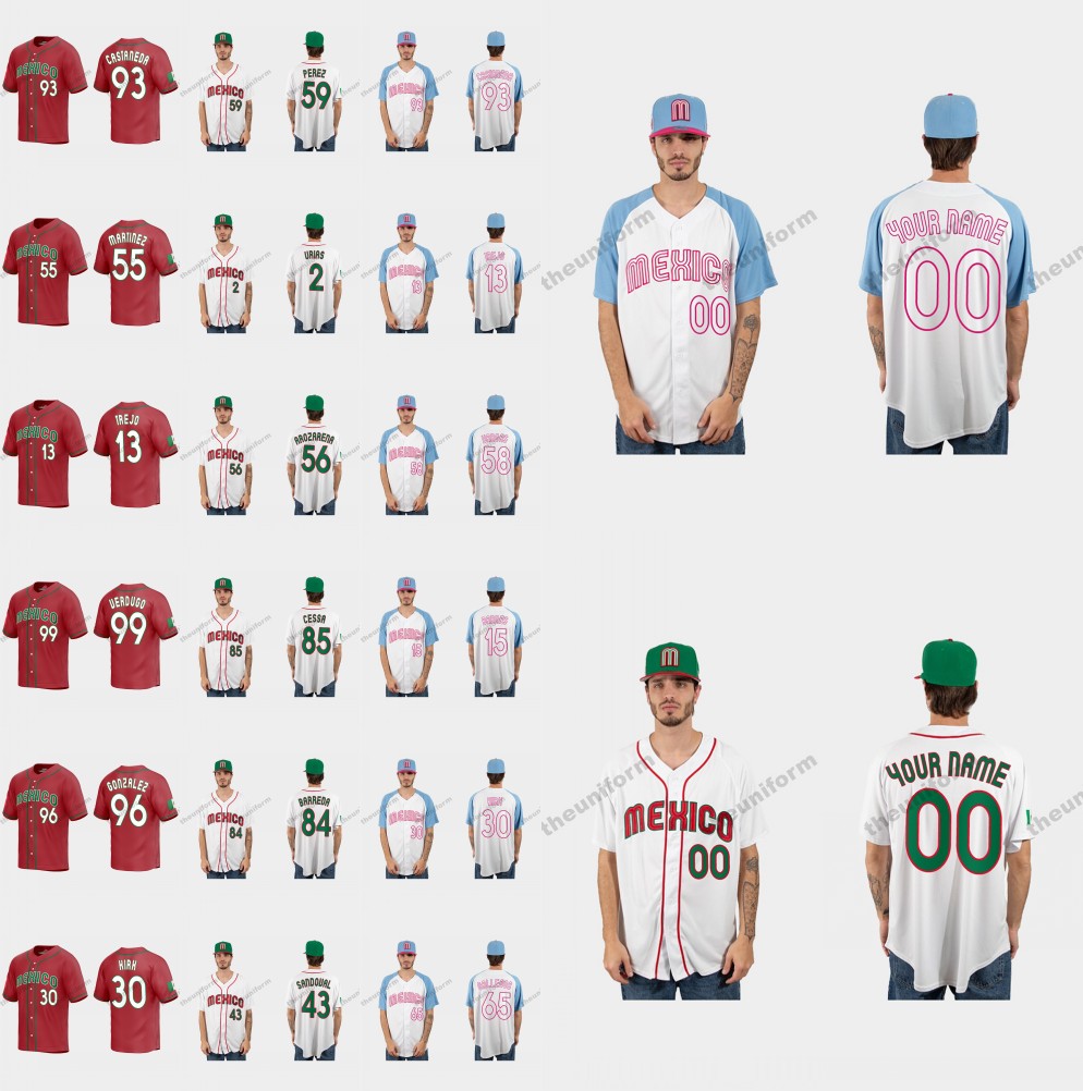 Mexico World Baseball Classic Jersey Fernando Valenzuela Julio Urias Alex Verdugo Austin Barnes Joey Meneses Jonathan Aranda Victor Gonzalez WBC Men Jerseys, Color 1
Mexico World Baseball Classic Jersey Fernando Valenzuela Julio Urias Alex Verdugo Austin Barnes Joey Meneses Jonathan Aranda Victor Gonzalez WBC Men Jerseys, Color 1