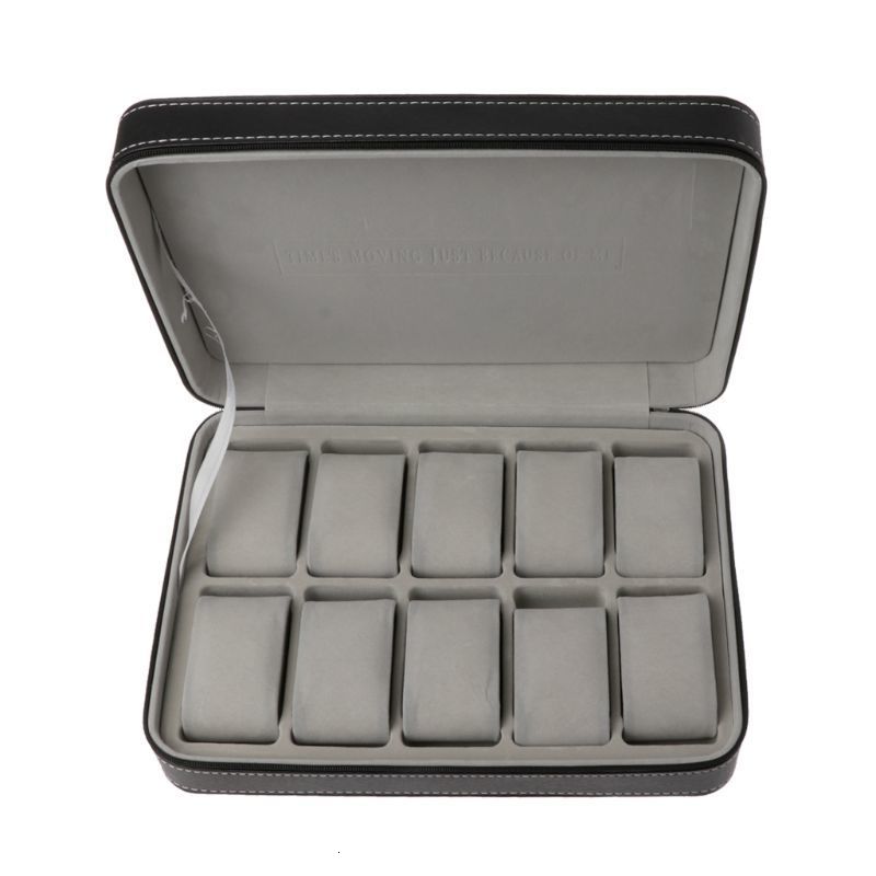 Jewelry Stand Travel Watch Case Organizer Bag Portable for Women Men Storage Box Holder Pillow 10Slot 230228
