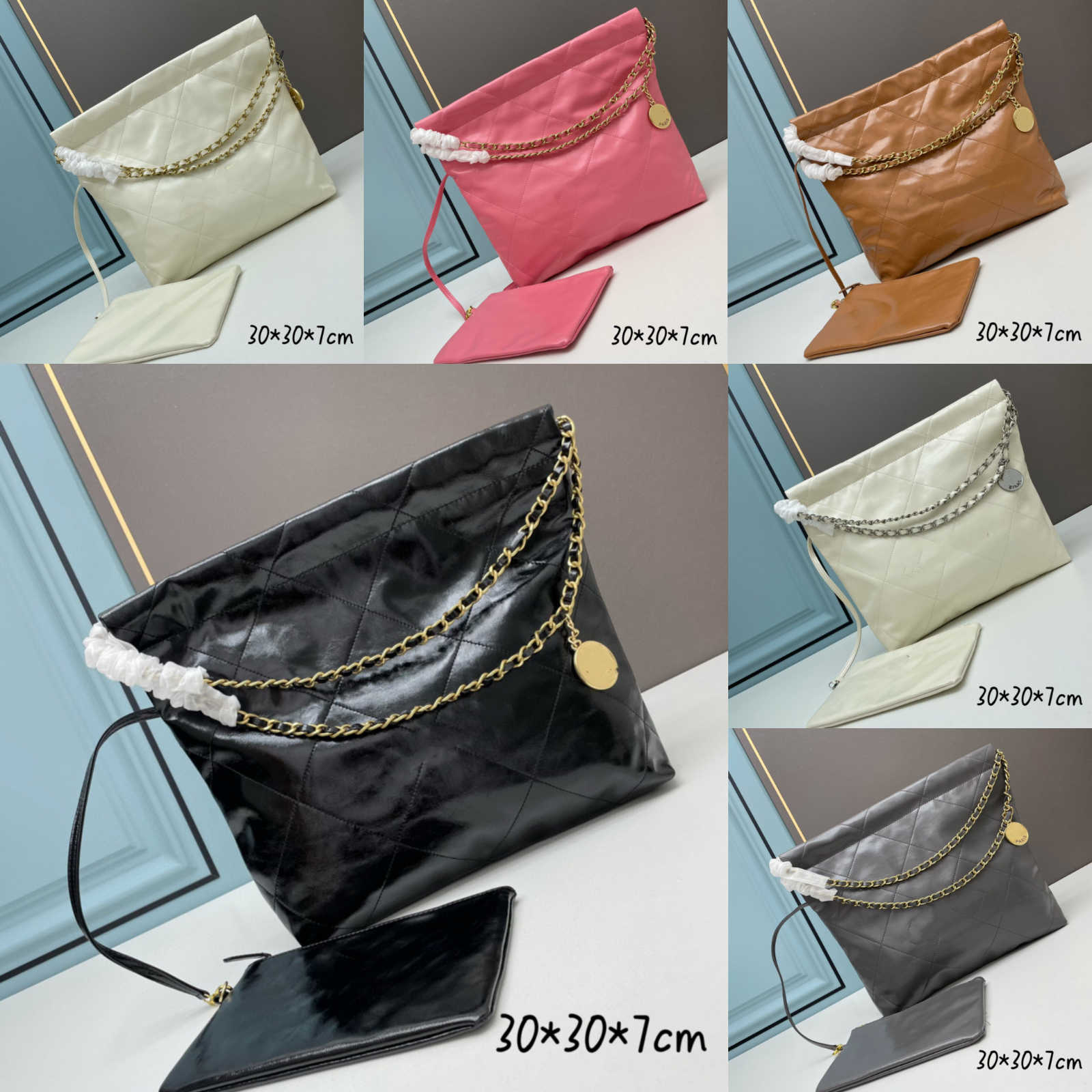 22S 22Bag Large Tote Bag Women Handbag Bags Woman Handbags Genuine Leather 8 Colors Quilted 33cm Gold Silver Hardware Shopping Bag, Blue
22S 22Bag Large Tote Bag Women Handbag Bags Woman Handbags Genuine Leather 8 Colors Quilted 33cm Gold Silver Hardware Shopping Bag, Blue