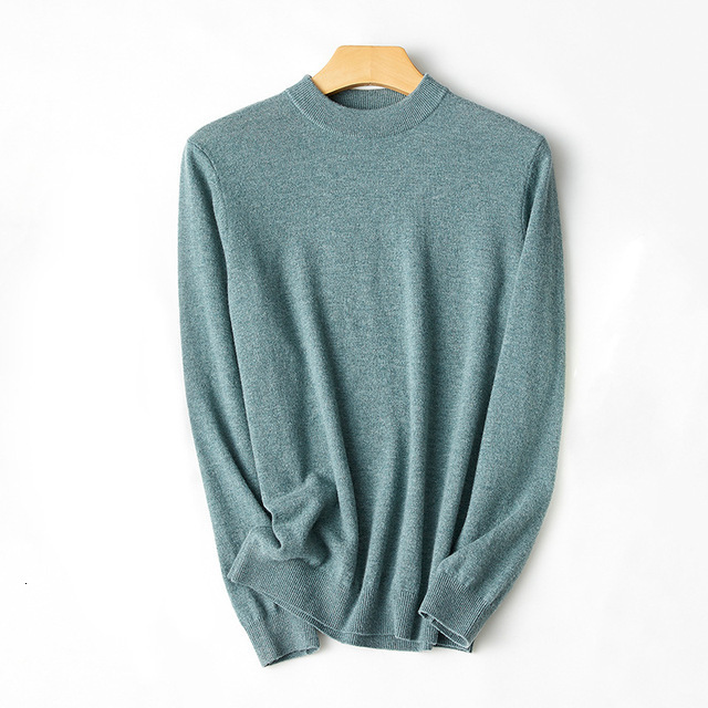 Men's Sweaters SuyaDream Mens Sweaters 100%Merino Wool 3 Necks Plain Pullovers Fall Winter Basic Top for Man Black Blue Grey 230228