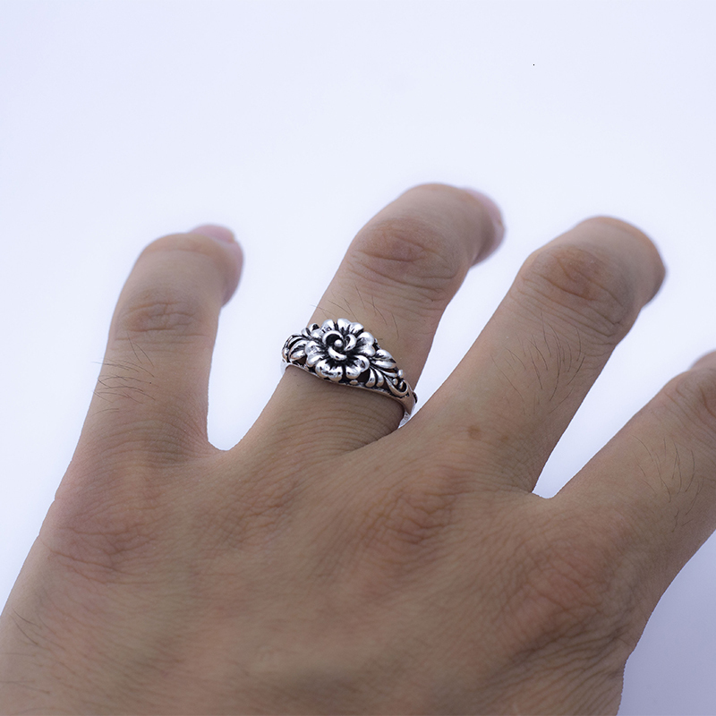 Band Rings 100Pcs Mix style Flower Elegant Alloy Vintage for women Jewelry Wholesale lots 230228