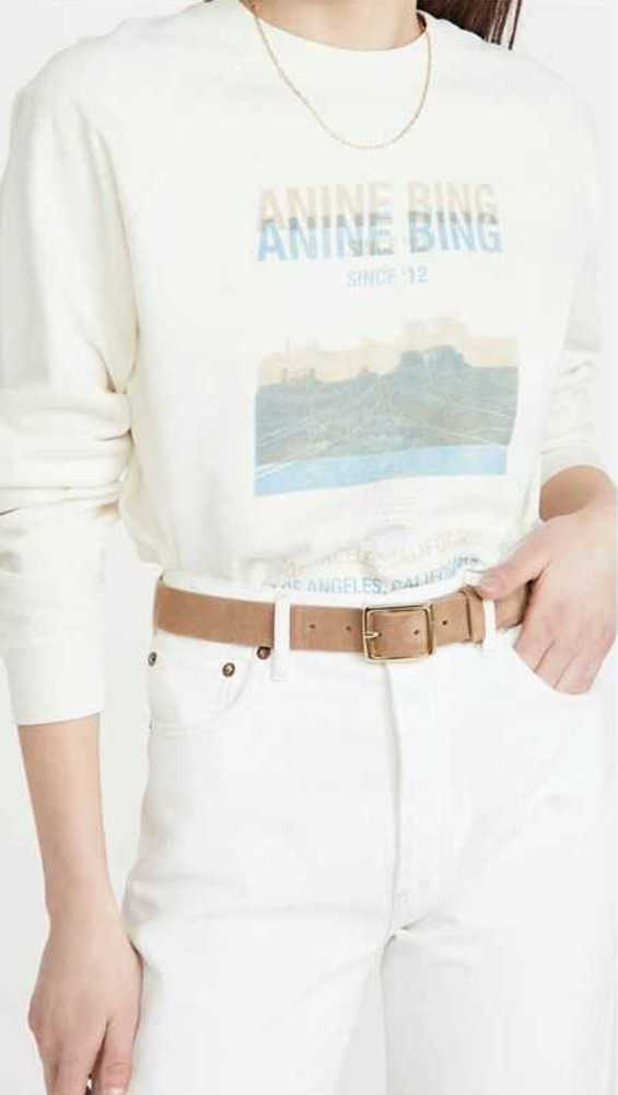 Anine Bing Women Designer Sweatshirt Ghosting Letter Digital Printing Cotton Round Neck Sweater Fashion Pullover Hoodie Motion current 23ss, Apricot
Anine Bing Women Designer Sweatshirt Ghosting Letter Digital Printing Cotton Round Neck Sweater Fashion Pullover Hoodie Motion current 23ss, Apricot