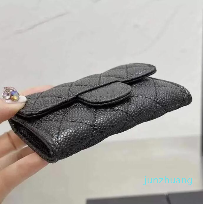 Women Mini Designers Wallets Black Caviar/Sheepskin Flap Designer Bags Gold-Tone/Silver 4 Quilting Inside Coin Purse Card Case Wallets Pack 10CM, Black caviar silver
Women Mini Designers Wallets Black Caviar/Sheepskin Flap Designer Bags Gold-Tone/Silver 4 Quilting Inside Coin Purse Card Case Wallets Pack 10CM, Black caviar silver