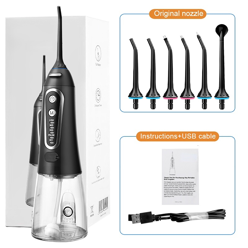 Other Oral Hygiene 5 Modes Oral Irrigator USB Rechargeable Water Floss Portable Dental Water Flosser Jet 300ml Irrigator Dental Teeth Cleaner6 Jet 230