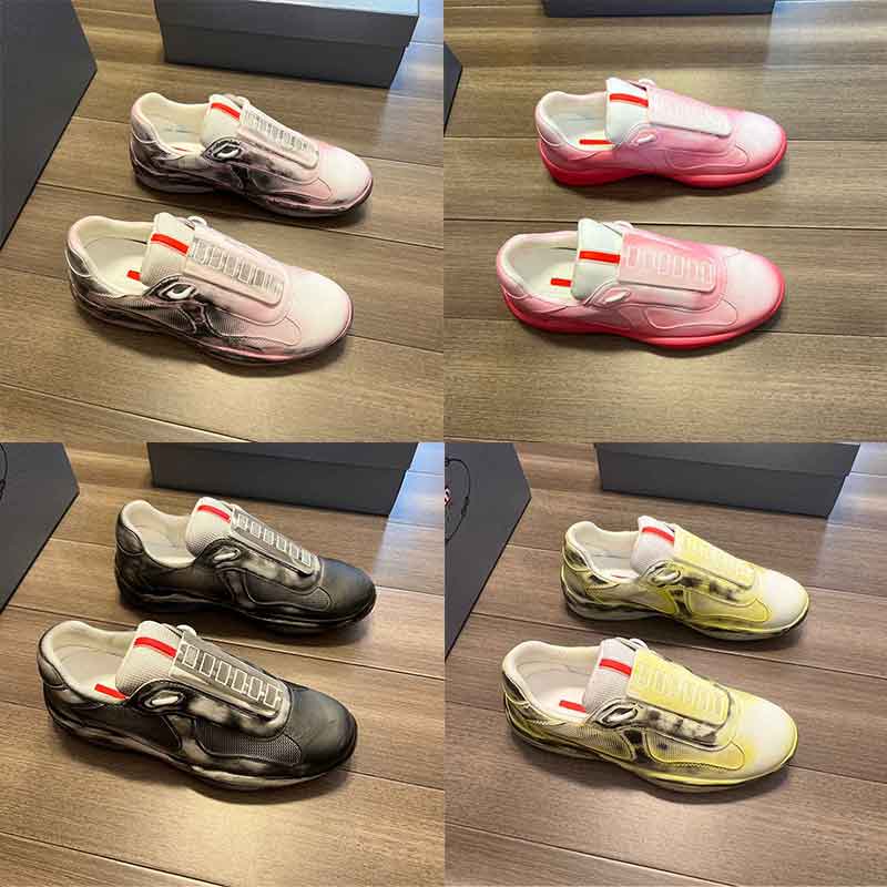 Designer casual shoes Cass x Prada America Cup Sust4in sneakers Men women patent leather brand Triangle standard mesh surface running Shoes Cushioned Shock, 19
Designer casual shoes Cass x Prada America Cup Sust4in sneakers Men women patent leather brand Triangle standard mesh surface running Shoes Cushioned Shock, 19