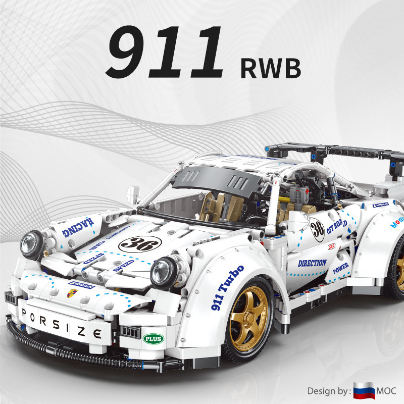 Technical Rc Racing Car Block MOC QC016 Super Sport Car 911 Widebody 1:8 Remote Control Vehicle Model 2125pcs Building Blocks Bricks MOC Toys for Boy
Technical Rc Racing Car Block MOC QC016 Super Sport Car 911 Widebody 1:8 Remote Control Vehicle Model 2125pcs Building Blocks Bricks MOC Toys for Boy