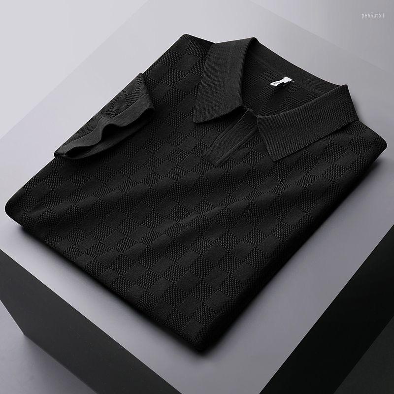 Waffle Men's T Shirts High End Ice Filament Polo Shirt Men's Short Sleeve Summer Fashion Casual Knitted T-shirt Luxury Top P8IP, Black
Waffle Men's T Shirts High End Ice Filament Polo Shirt Men's Short Sleeve Summer Fashion Casual Knitted T-shirt Luxury Top P8IP, Black