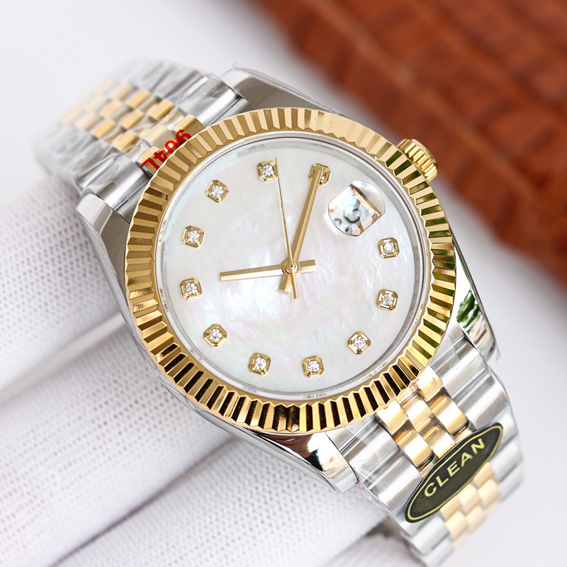 Gold Mens watch with diamond white sapphire dial Watches 904L gold stainless steel strap watch for men 41mm automatic machine 36mm lady date watch Wristwatches 007, Waterproof
Gold Mens watch with diamond white sapphire dial Watches 904L gold stainless steel strap watch for men 41mm automatic machine 36mm lady date watch Wristwatches 007, Waterproof