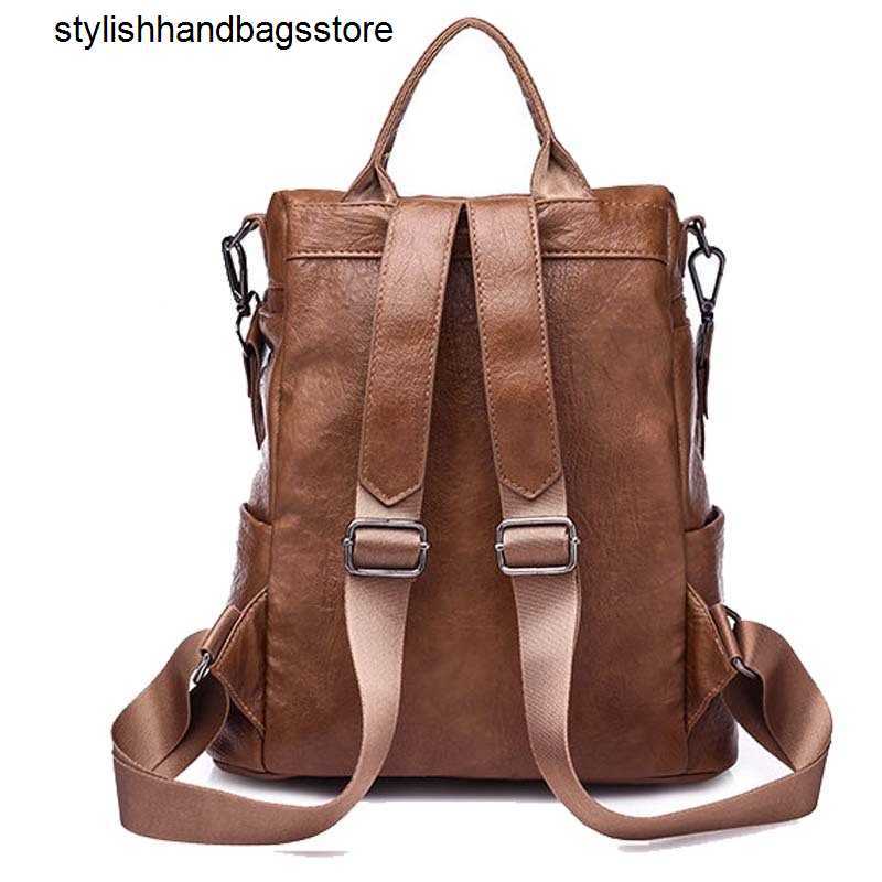 Multifunction backpack women mochila feminina fashion women's leather backpacks casual school bags Laptop bag S2360 Q1113