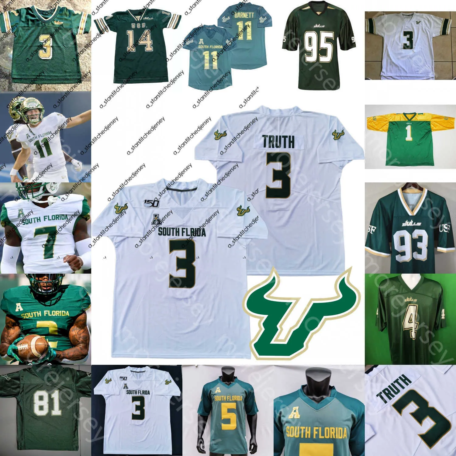 NEW Jerseys Custom USF South Florida Football Jersey NCAA College Juwuan Joiner Jr. Miller Mathis Noah Johnson Brian Battie Brown, Green v
NEW Jerseys Custom USF South Florida Football Jersey NCAA College Juwuan Joiner Jr. Miller Mathis Noah Johnson Brian Battie Brown, Green v