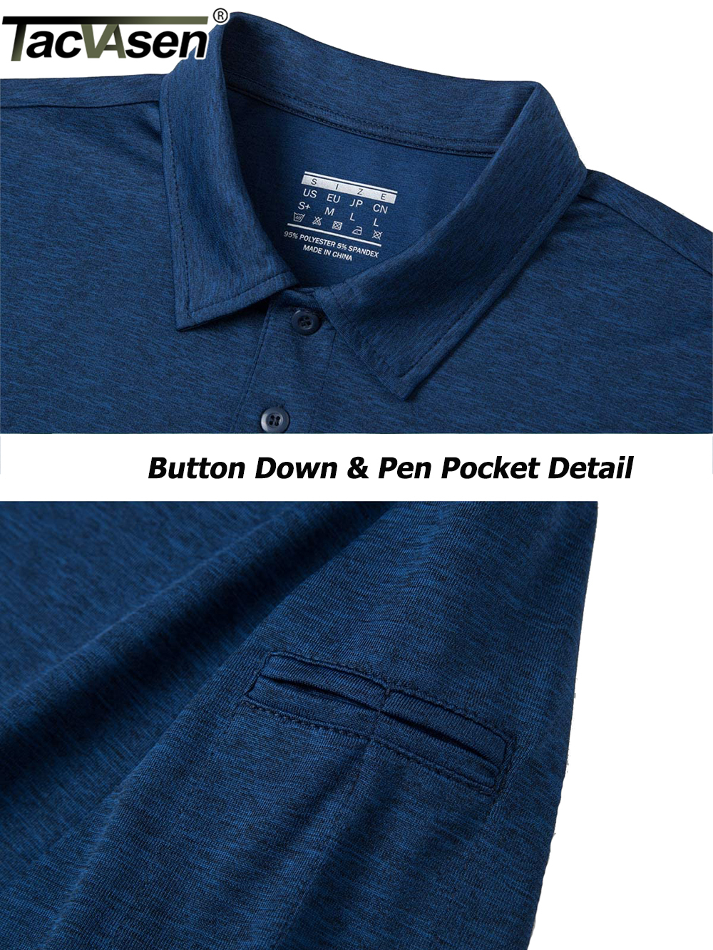 Men's T-Shirts TACVASEN Summer Casual Short Sleeve Polos T-shirts Mens Moisture Wicking Fishing Golf TShirts Quick Dry Work Shirt Pullover Tops 2