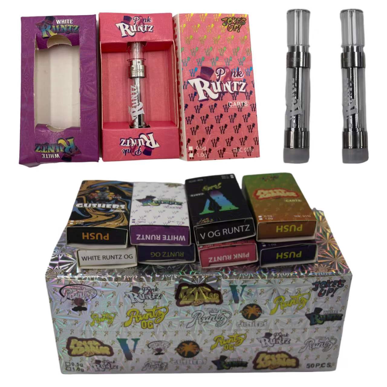 New Arrival Runtz Atomizer Vape Cartridge Atomizers 1.0ml Ceramic Glass Tank Vaporizer Empty Cartridges 510 Thread Thick Oil Carts with gift boxes
New Arrival Runtz Atomizer Vape Cartridge Atomizers 1.0ml Ceramic Glass Tank Vaporizer Empty Cartridges 510 Thread Thick Oil Carts with gift boxes
