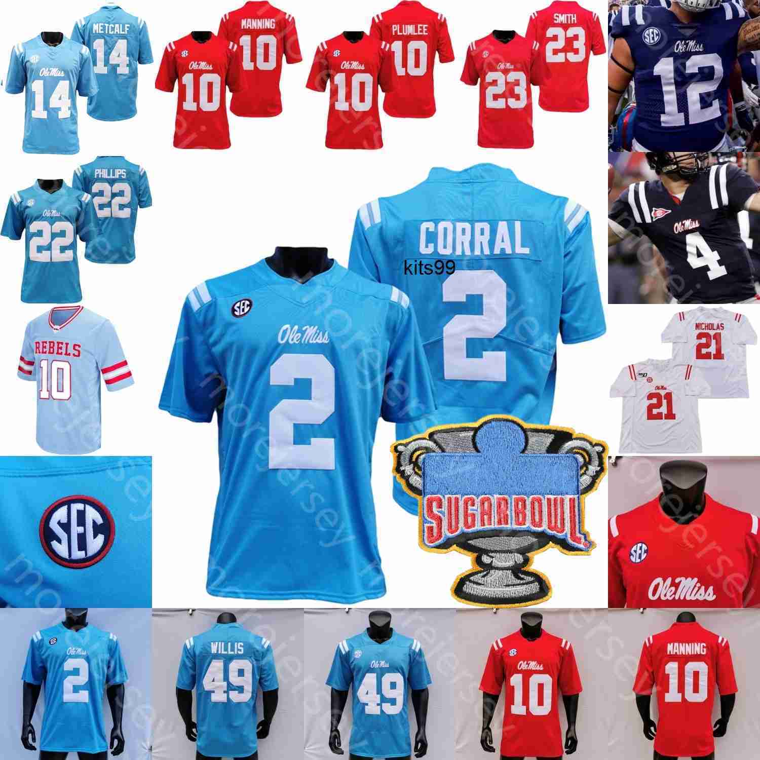 Ole Miss Rebels Football Jersey College Eli Manning D.K. Metcalf Jaxson Dart Evans Judkins Bentley IV Coleman Corral Brown Johnson Reese, Blue
Ole Miss Rebels Football Jersey College Eli Manning D.K. Metcalf Jaxson Dart Evans Judkins Bentley IV Coleman Corral Brown Johnson Reese, Blue
