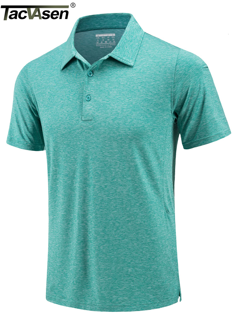 Men's T-Shirts TACVASEN Summer Casual Short Sleeve Polos T-shirts Mens Moisture Wicking Fishing Golf TShirts Quick Dry Work Shirt Pullover Tops 2