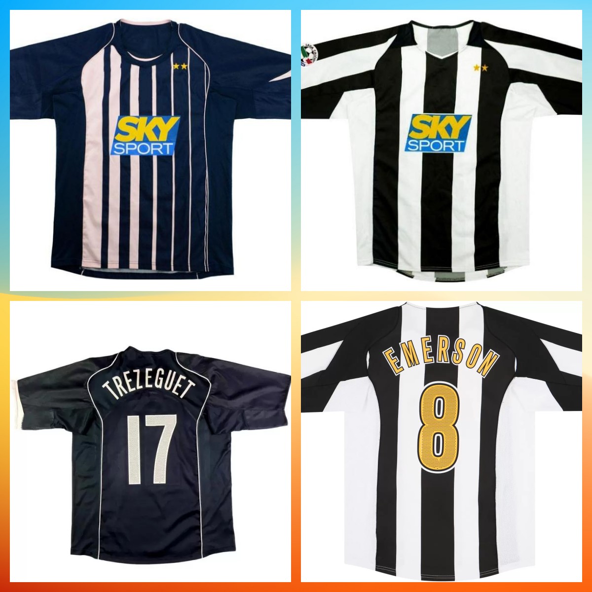 2004 2005 Del Piero Ibrahimovic retro soccer jerseys 04 05 Trezeguet Emerson NEDVED ZAMBROTTA classic vintage football shirt
2004 2005 Del Piero Ibrahimovic retro soccer jerseys 04 05 Trezeguet Emerson NEDVED ZAMBROTTA classic vintage football shirt