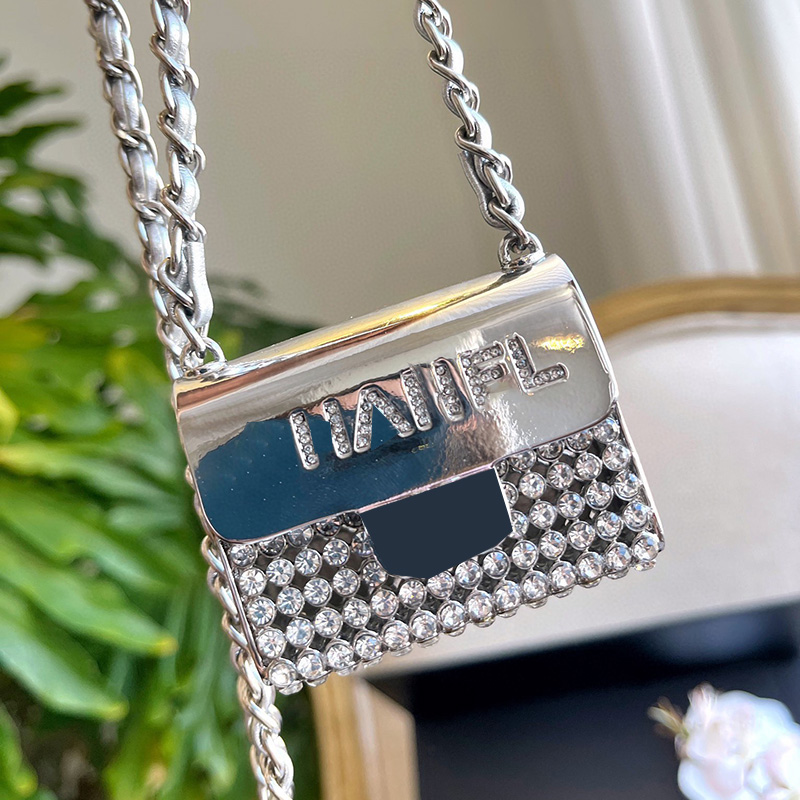 22P Womens Strass Necklace Tiny Vanity Bag Classic Mini Flap Silver Metal Hardware Matelasse Chain Crossbody Shoulder Earphone Lipstick Pocket Handbag 6CM wITH bOX, Box1
22P Womens Strass Necklace Tiny Vanity Bag Classic Mini Flap Silver Metal Hardware Matelasse Chain Crossbody Shoulder Earphone Lipstick Pocket Handbag 6CM wITH bOX, Box1