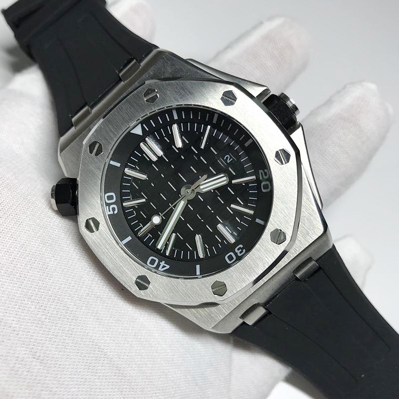 2023 Mens luxury Watch Automatic Black Dial Silver Case watches Rubber Strap Gents Sport wristwatches, Only make watch waterproof
2023 Mens luxury Watch Automatic Black Dial Silver Case watches Rubber Strap Gents Sport wristwatches, Only make watch waterproof