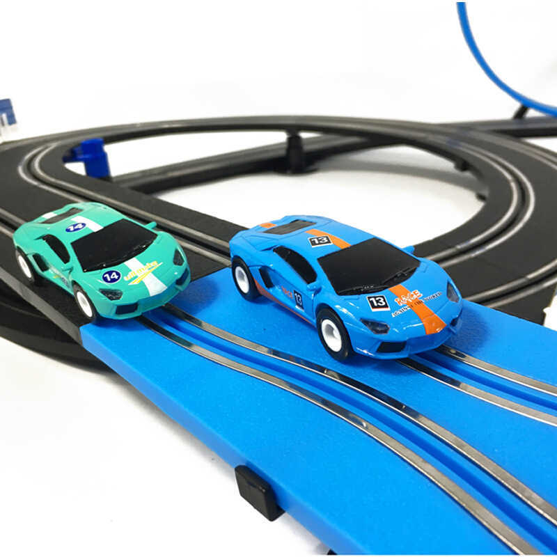 Diecast Model Cars Railway Track Toy Set Racing Track Electric Double Remote Control Car Interactive Autorama Circuit Voiture Random delivery of cars 