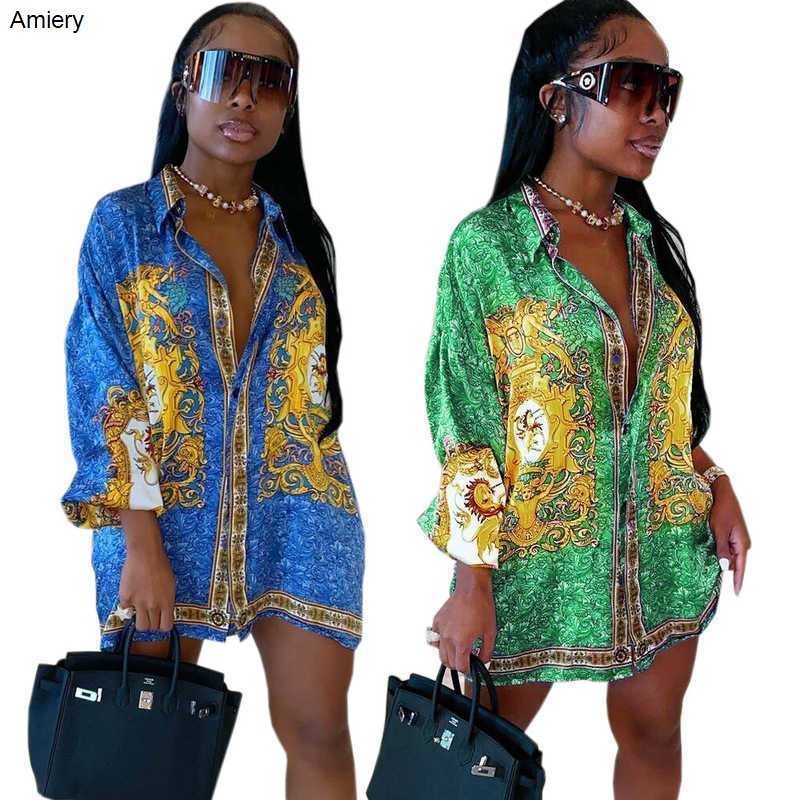 2023 New Women's Plus Size Dress Designer Clothing Shirt Spring Summer Long Sleeve Printing Dresses Loose Large Dress Sub Shirt Skirt Lady Fashion xxxl xxxxl xxxxxl