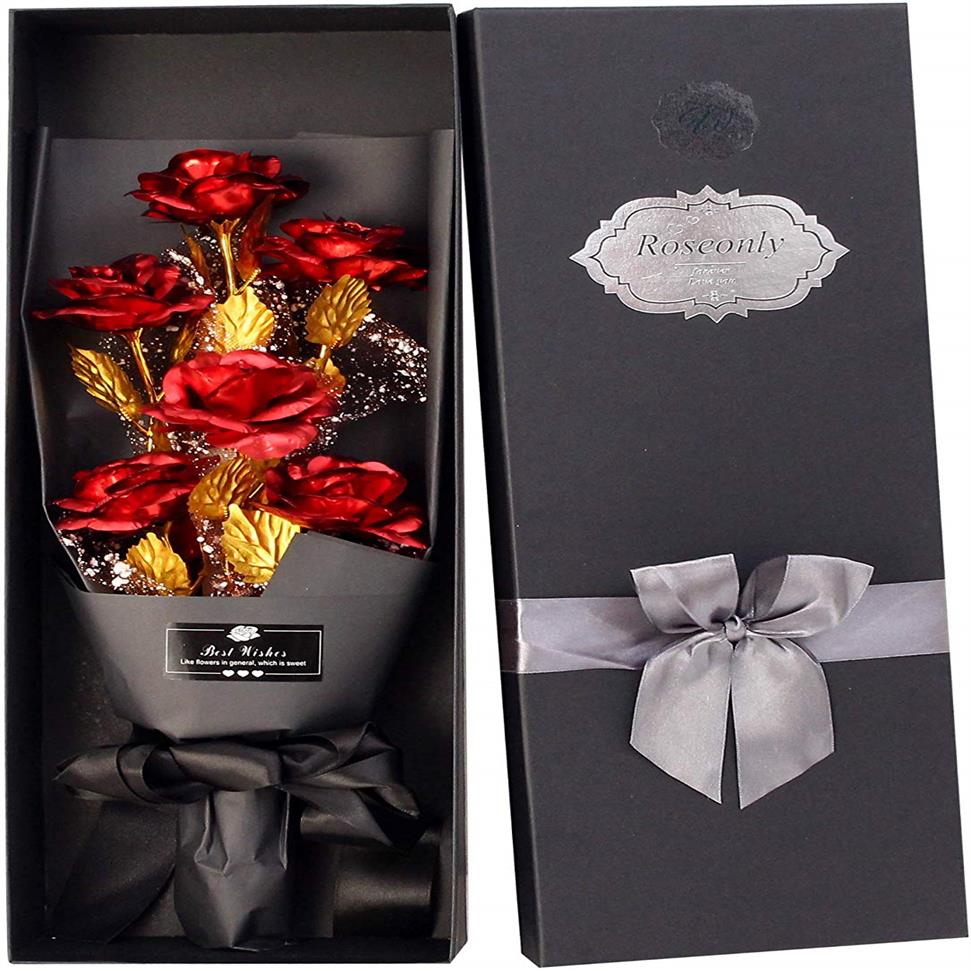 24k Gold Roses Bouquet Gold Plated Rose Forever Gifts for Her Valentine's Day Anniversary Wedding Mothers Day Birthday Gift274G, Red
24k Gold Roses Bouquet Gold Plated Rose Forever Gifts for Her Valentine's Day Anniversary Wedding Mothers Day Birthday Gift274G, Red
