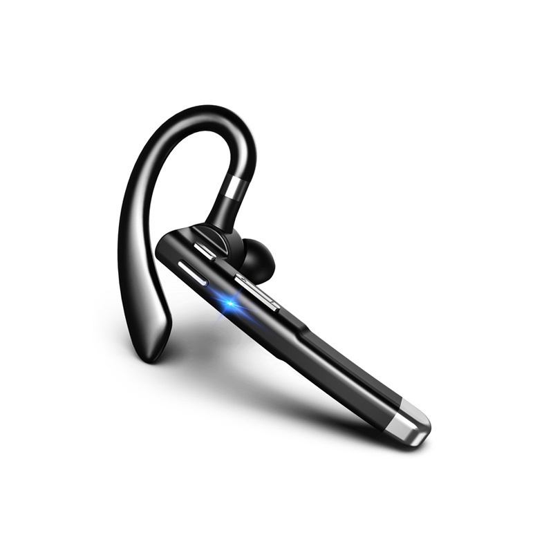 Wireless Business Headphones Single Ear Call Bluetooth Headset Earpiece with Charging Case V5.0 Hand-Free Earbud for Trucker Office with Mic for iOS A