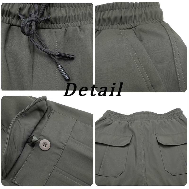 Men's Pants Winter Men Pants Thick Fleece Joggers Multi Pocket Loose Sport Trousers Male Casual Warm Sweatpants Cargo Pants M-6XL 230228