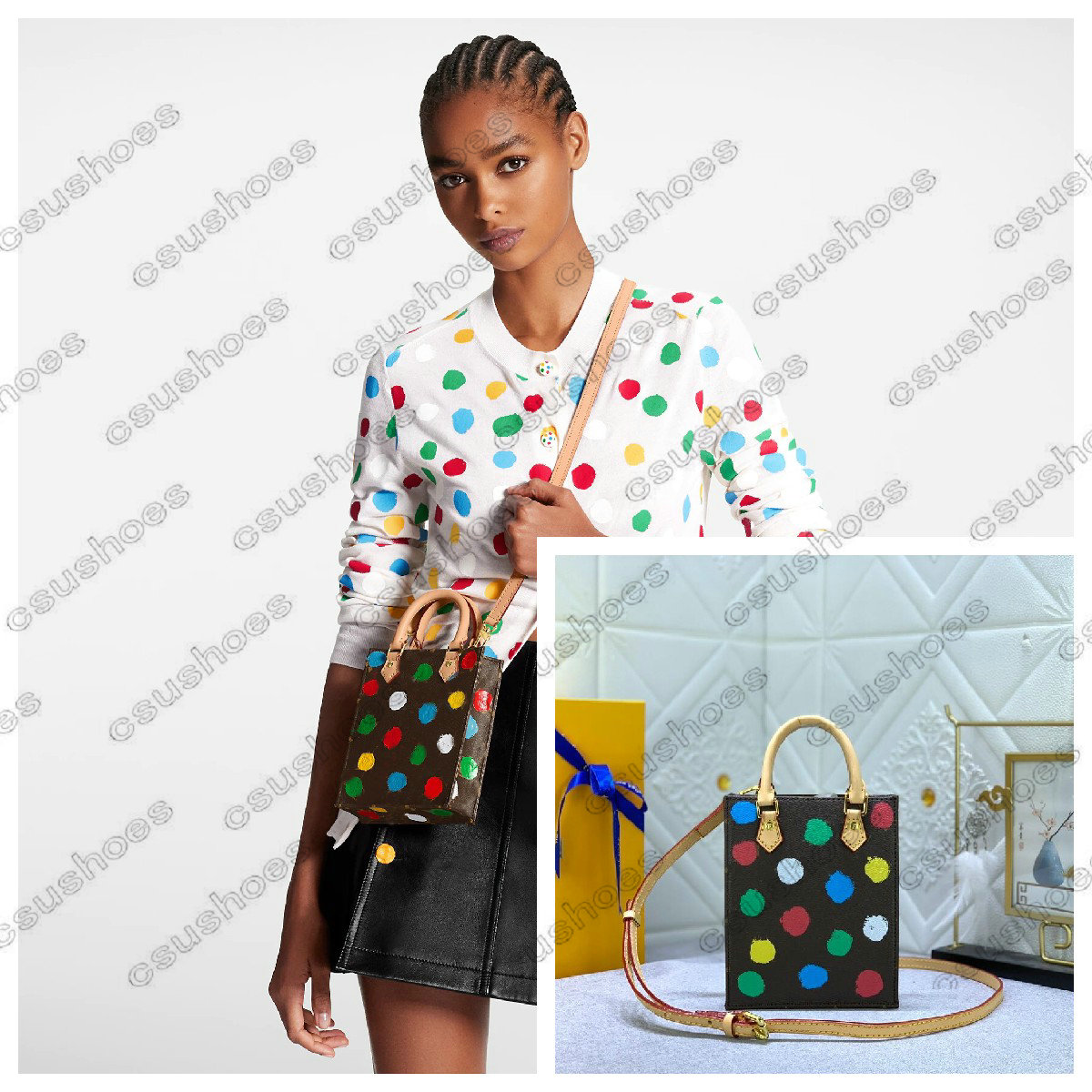 23SS X YK Petit Sac Plat Mini Bag Yayoi Kusama Womens Designers Luxurys Tote PAINTED DOTS Cross Body Leather Sac Plat Organ Handbag M69442 M81867
23SS X YK Petit Sac Plat Mini Bag Yayoi Kusama Womens Designers Luxurys Tote PAINTED DOTS Cross Body Leather Sac Plat Organ Handbag M69442 M81867