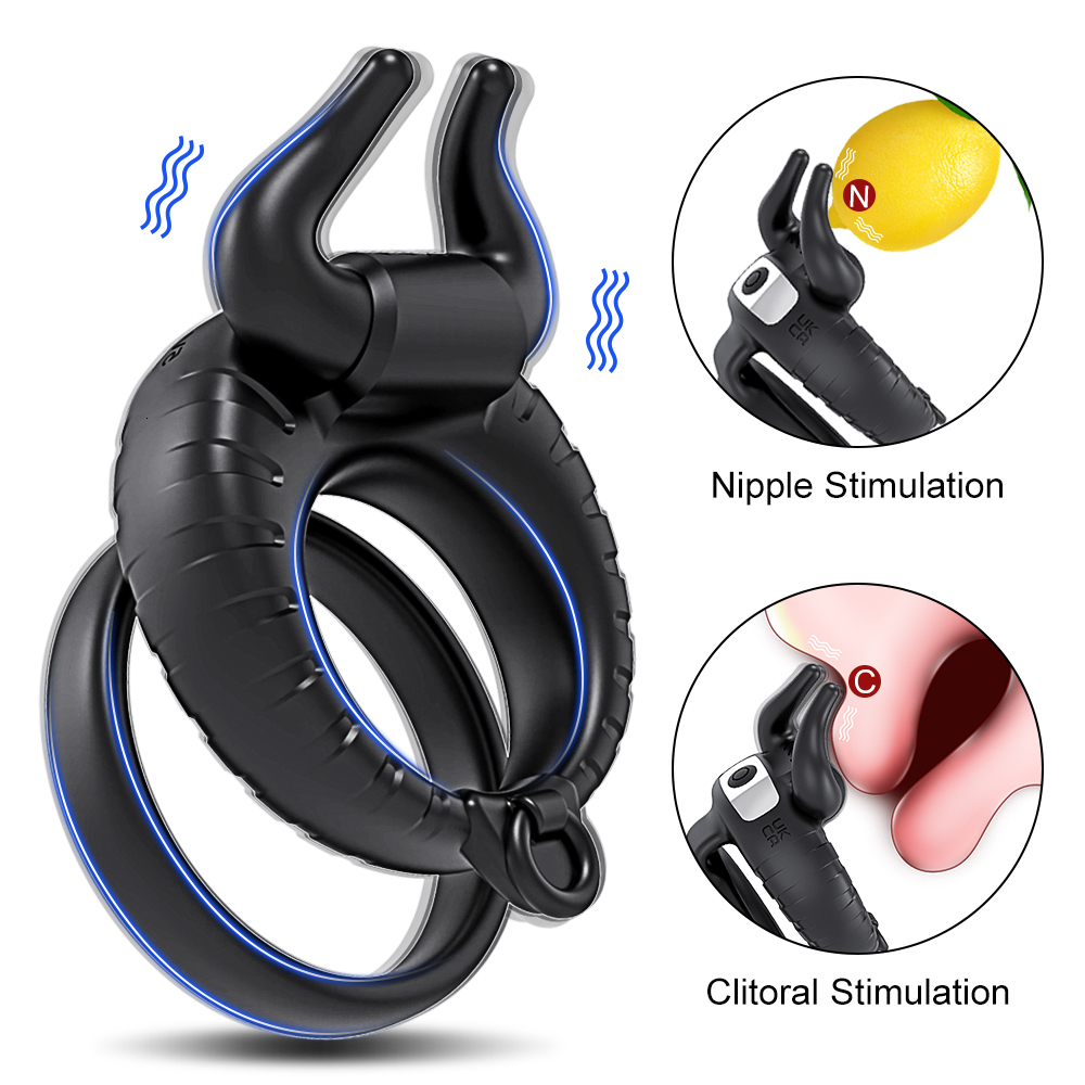 Cockrings Vibrator Cockring Penis Cock Ring on for Man Delay Ejaculation Sex Toys for Men Couple Vibrating Ring Penisring Goods for Adults 230228
