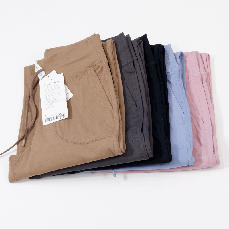 Yoga Women's Sweatpants Loose Wide Leg Pants Cloud Sense High Spring Pull Rope Lady Pocket Flared Docker Pantsl Throwback Still 811