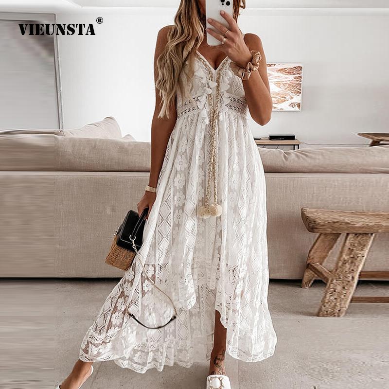 Dresses Off Shoulder Lace Patchwork Elegant Dress Women Summer 2023 V Neck Spaghetti Strap Dress Female New Fashion Solid Party Dresses, Beige
Dresses Off Shoulder Lace Patchwork Elegant Dress Women Summer 2023 V Neck Spaghetti Strap Dress Female New Fashion Solid Party Dresses, Beige