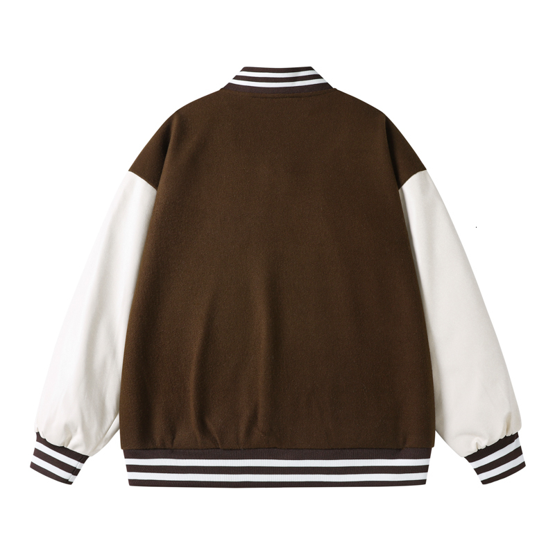 Men's Unisex Varsity Jackets Fashion Patchwork Button Leather Sleeve Sports Coat Women Men Team Baseballs Jacket Custom 230531