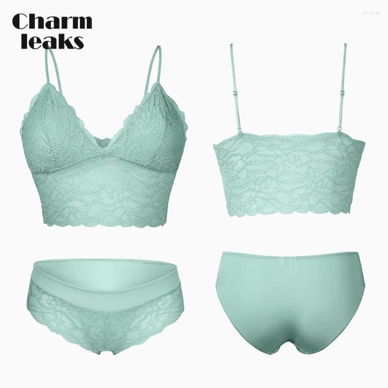 Bras Sets Charmleaks Women Home Underwear Panties Set Lace Vest-style With Adjustable Thin Shoulder Straps Green
Bras Sets Charmleaks Women Home Underwear Panties Set Lace Vest-style With Adjustable Thin Shoulder Straps Green