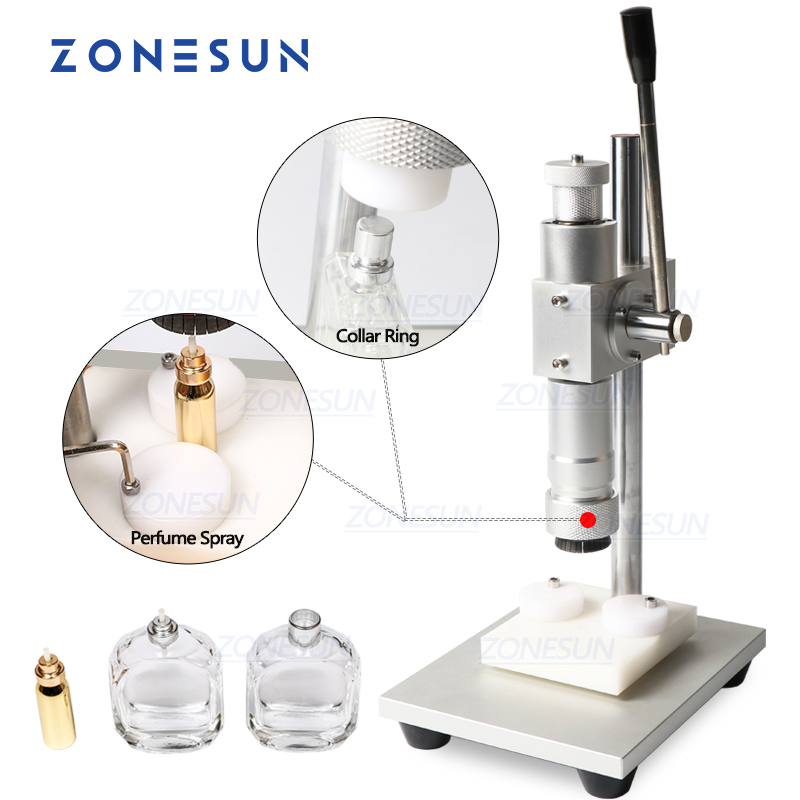 ZONESUN Manual Crimping Machine Perfume Capper Metal Collar Cap Press Capping Machine Spray Crimper Seals
ZONESUN Manual Crimping Machine Perfume Capper Metal Collar Cap Press Capping Machine Spray Crimper Seals