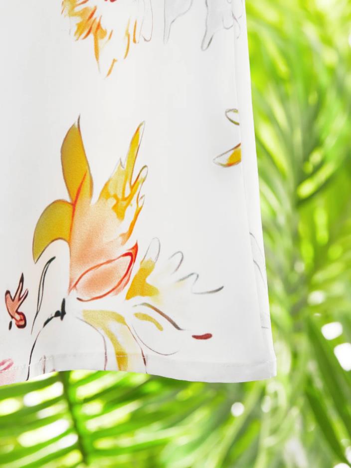 Designer New Casual Dresses Fashion Womens Shift Dress Maxi Dress half Sleeve Floral Print Summer Fall V Neck Casual Dress