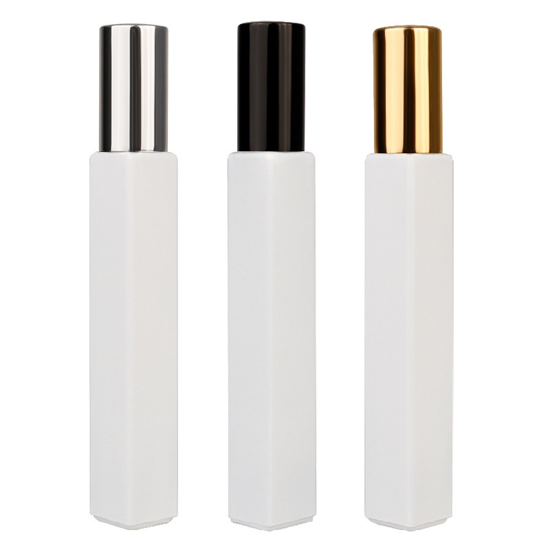 10ml Matte Black Glass Spray Perfume Bottles Square Bottle Portable Refillable Cosmetic Dispenser Containers