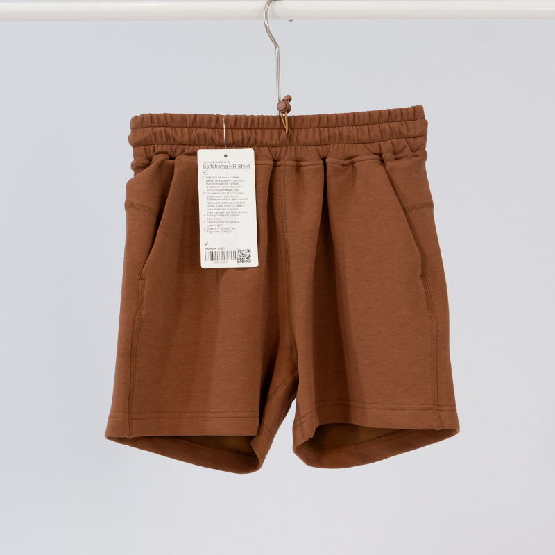 Women Sports Yoga Shorts 4 Ponit Outfits High Waist Softs Sportswear Breathable With Pocket Fitness Wear Short Pants Girls Running Elastic LLLM067