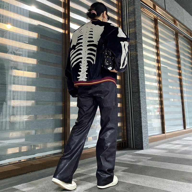 Men's Jackets KAPITAL 20AW Bone Rib Skeleton Embroidery Velvet Men's And Women's Jacket For Men Wome 230531