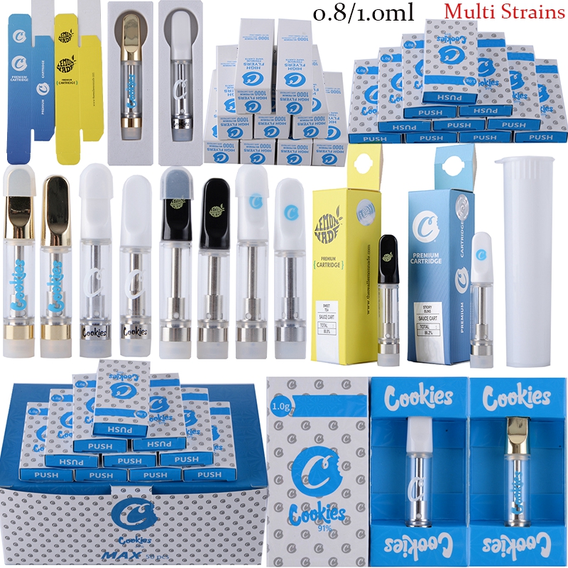 Cookies Wholesale Vape Cartridges Package Atomizers 0.8ml 1ml Ceramic Push Premium High Flyers Glass Thick Oil Dab Pen Wax Vaporizer Carts E Cigarettes 510 Thread
Cookies Wholesale Vape Cartridges Package Atomizers 0.8ml 1ml Ceramic Push Premium High Flyers Glass Thick Oil Dab Pen Wax Vaporizer Carts E Cigarettes 510 Thread