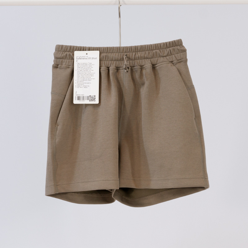 Women Sports Yoga Shorts 4 Ponit Outfits High Waist Softs Sportswear Breathable With Pocket Fitness Wear Short Pants Girls Running Elastic LLLM067