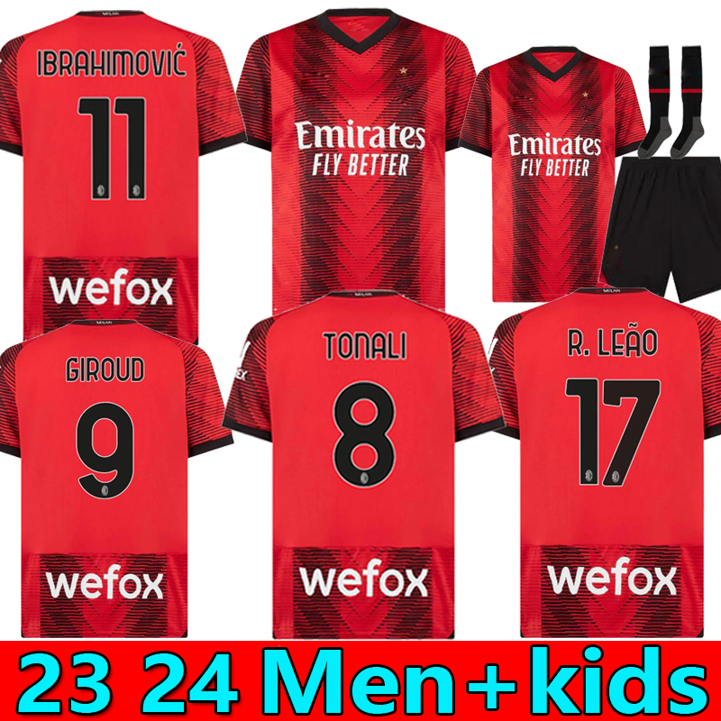 S-4XL 23-24 AC MILANS IBRAHIMOVIC GIROUD Soccer Jerseys 2023 2024 fourth THEO BRAHIM TONALI Shirt ROMAGNOLI R.LEAO S.CASTILLEJO DE KETELAERE Football uniform, 23/24 home
S-4XL 23-24 AC MILANS IBRAHIMOVIC GIROUD Soccer Jerseys 2023 2024 fourth THEO BRAHIM TONALI Shirt ROMAGNOLI R.LEAO S.CASTILLEJO DE KETELAERE Football uniform, 23/24 home