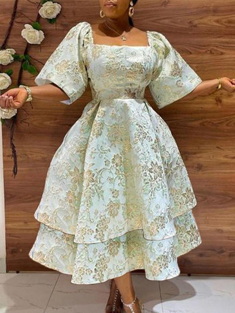 Dresses Women Vintage Embroidery Dress Half Sleeve Square Neck Layered Puffy Dresses Celebrity Party Prom Birthday Homecoming Clothes, Light green
Dresses Women Vintage Embroidery Dress Half Sleeve Square Neck Layered Puffy Dresses Celebrity Party Prom Birthday Homecoming Clothes, Light green