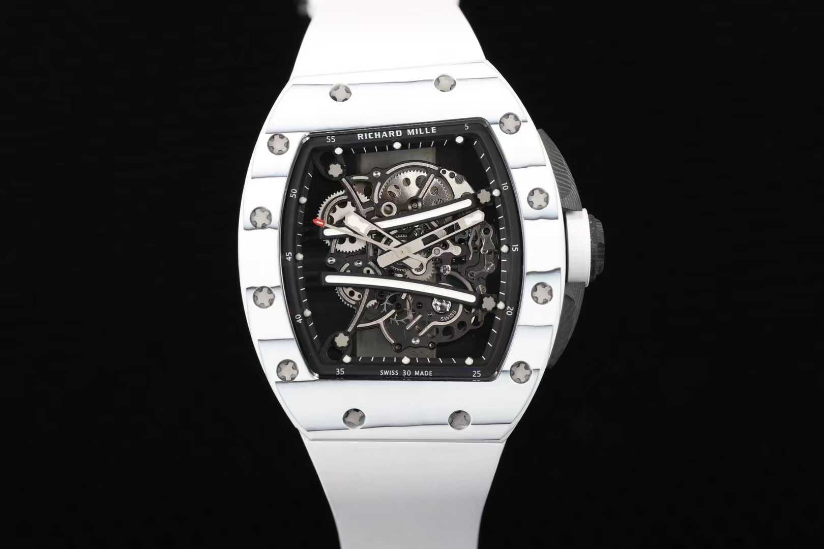 RM061-01 SUPERCLONE Flywheel Luxury Mens Mechanics Watch Richa Milles Wristwatch Business Leisure Rm61 Multifunctional Automatic Machine Fine Steel Case 5 AU65, White
RM061-01 SUPERCLONE Flywheel Luxury Mens Mechanics Watch Richa Milles Wristwatch Business Leisure Rm61 Multifunctional Automatic Machine Fine Steel Case 5 AU65, White