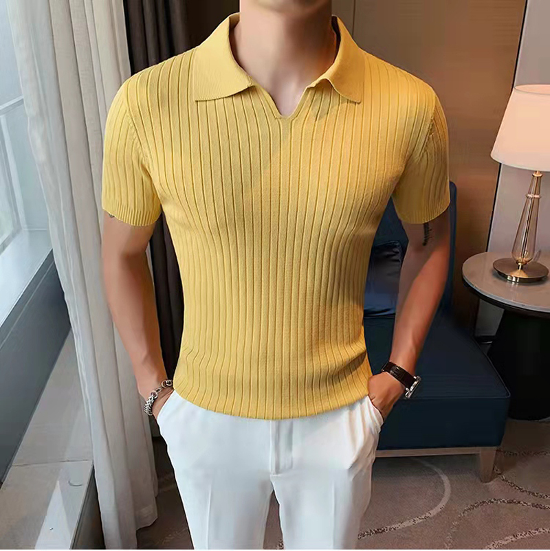 Men's Polos Summer Men Polo Shirts with Short Sleeve Knitwear Turn Down Collar Casual Knit Solid Top Fashion Tees Shirt Male ClothingE1YI, Yellow
Men's Polos Summer Men Polo Shirts with Short Sleeve Knitwear Turn Down Collar Casual Knit Solid Top Fashion Tees Shirt Male ClothingE1YI, Yellow