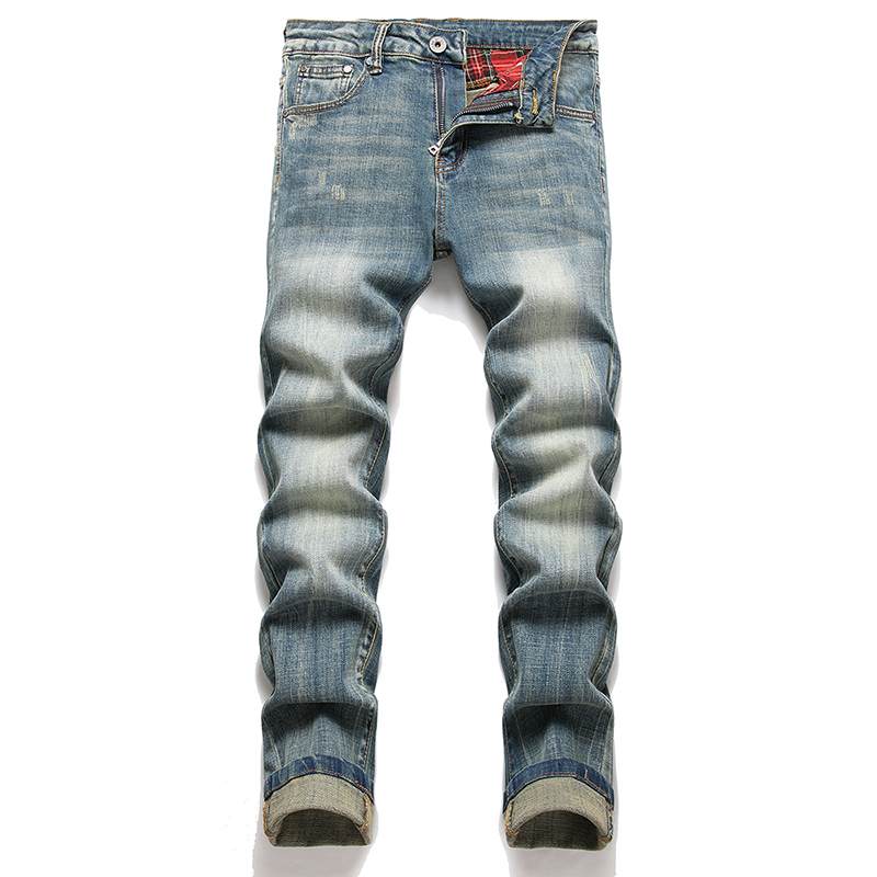 Retro Blue Men Jeans Simple Pockets Stretch Denim Straight Pants Spring Summer Business Casual Trousers Daily Streetwear Men's Clothing, 3412
Retro Blue Men Jeans Simple Pockets Stretch Denim Straight Pants Spring Summer Business Casual Trousers Daily Streetwear Men's Clothing, 3412