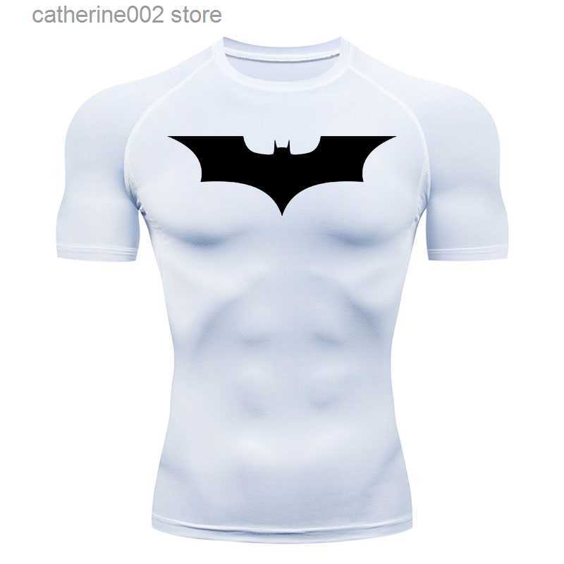 Men's T-Shirts Top Sports Running shirt Men's T-shirt Fitness Short T-shirt Quick Dry work out Gym Tights Muscle shirt Compression MMA Clothing T230601