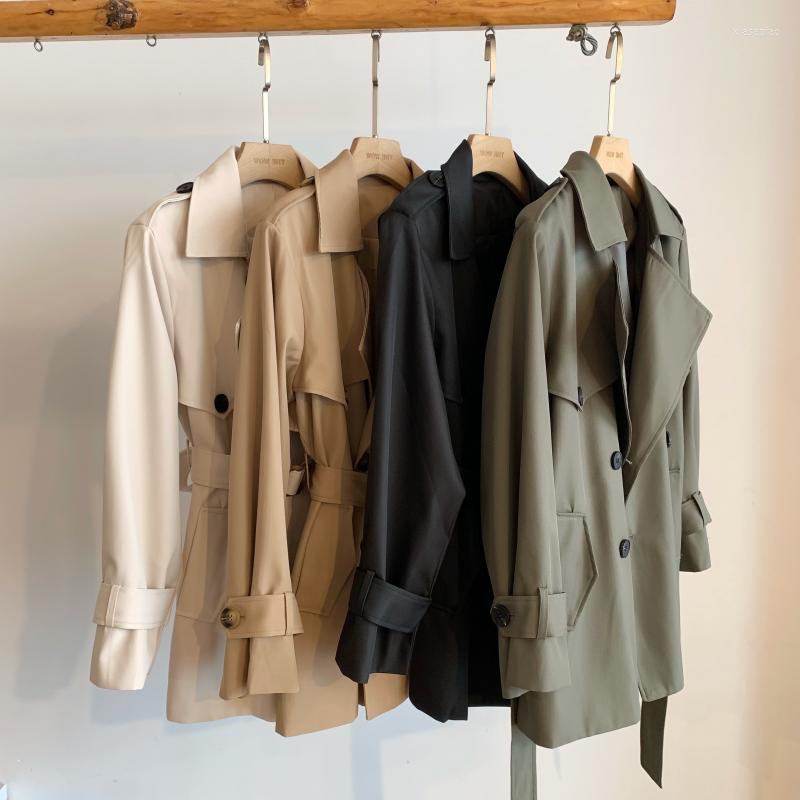 Women' Trench Coats 2023 Spring And Autumn Solid Color Long Sleeve Suit Collar High Waist Lace Up Women' Short Windbreaker Coat, Beige
Women' Trench Coats 2023 Spring And Autumn Solid Color Long Sleeve Suit Collar High Waist Lace Up Women' Short Windbreaker Coat, Beige